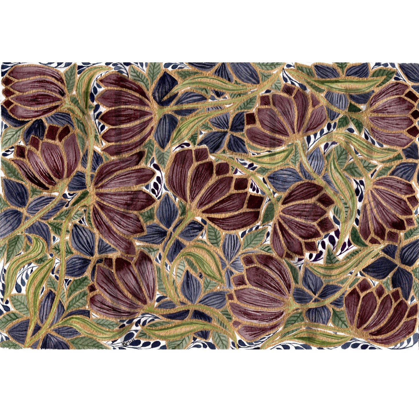 BURGUNDY TULIP DECOR