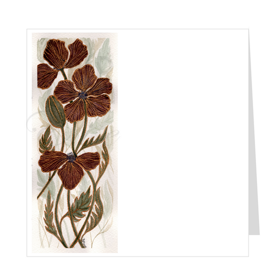 BURGUNDY GOLD POPPIES