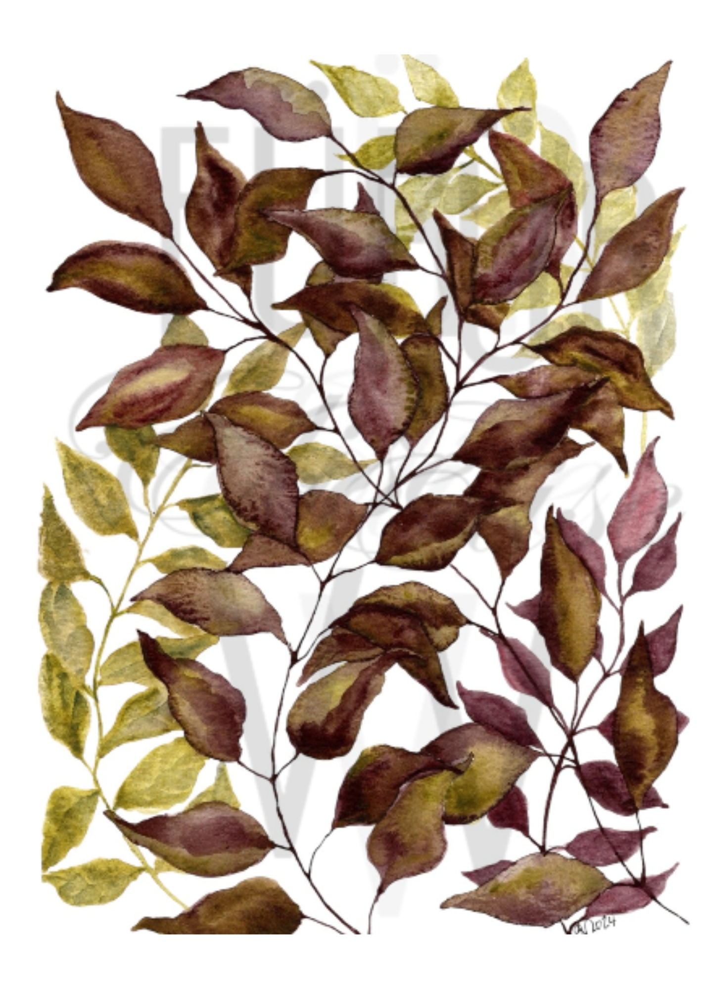 BURGUNDY & CHARTREUSE LEAVES