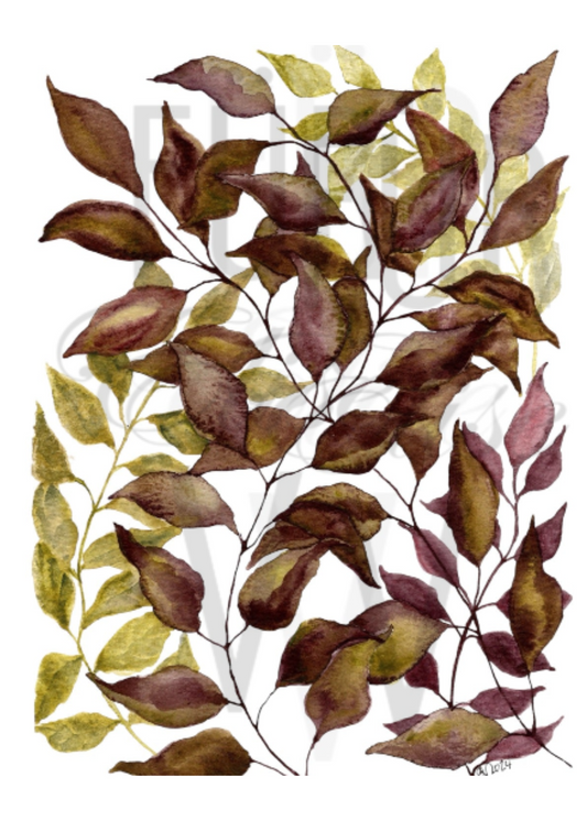 BURGUNDY & CHARTREUSE LEAVES
