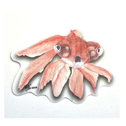BUBBLE EYED GOLDFISH STICKER