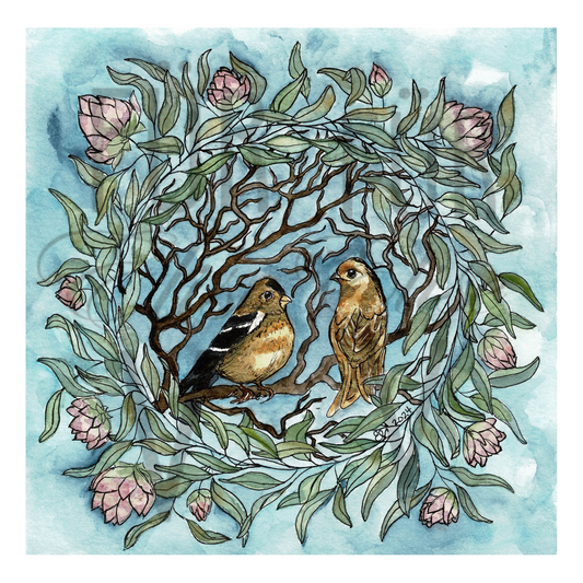 GOLDEN FINCH WREATH
