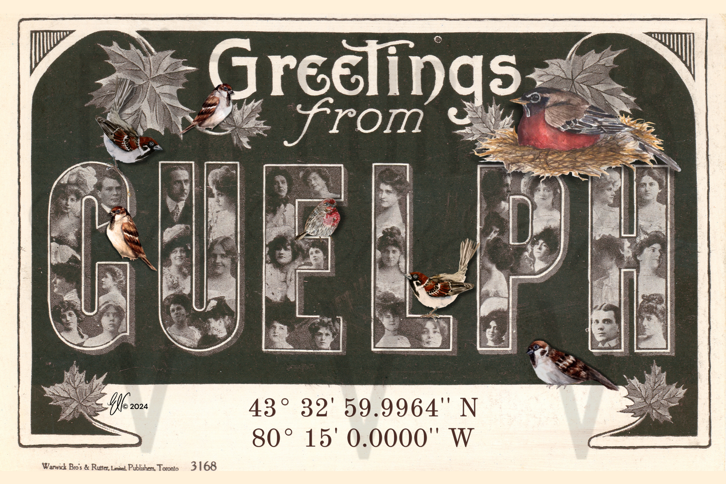 “GREETINGS FROM GUELPH”~ POSTCARD