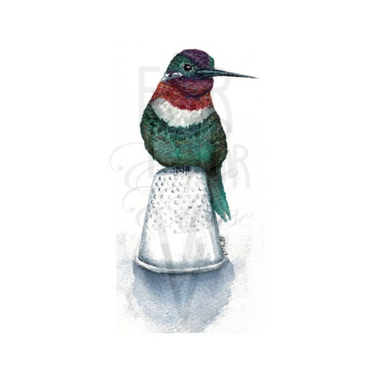 HUMMINGBIRD ON A THIMBLE