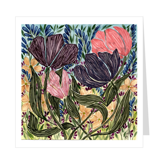 FADED PURPLE FLOWERS