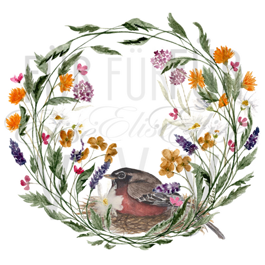 WILD FLOWERS & ROBIN'S NEST