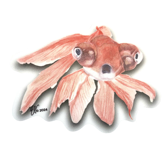 BUBBLE EYED GOLDFISH STICKER