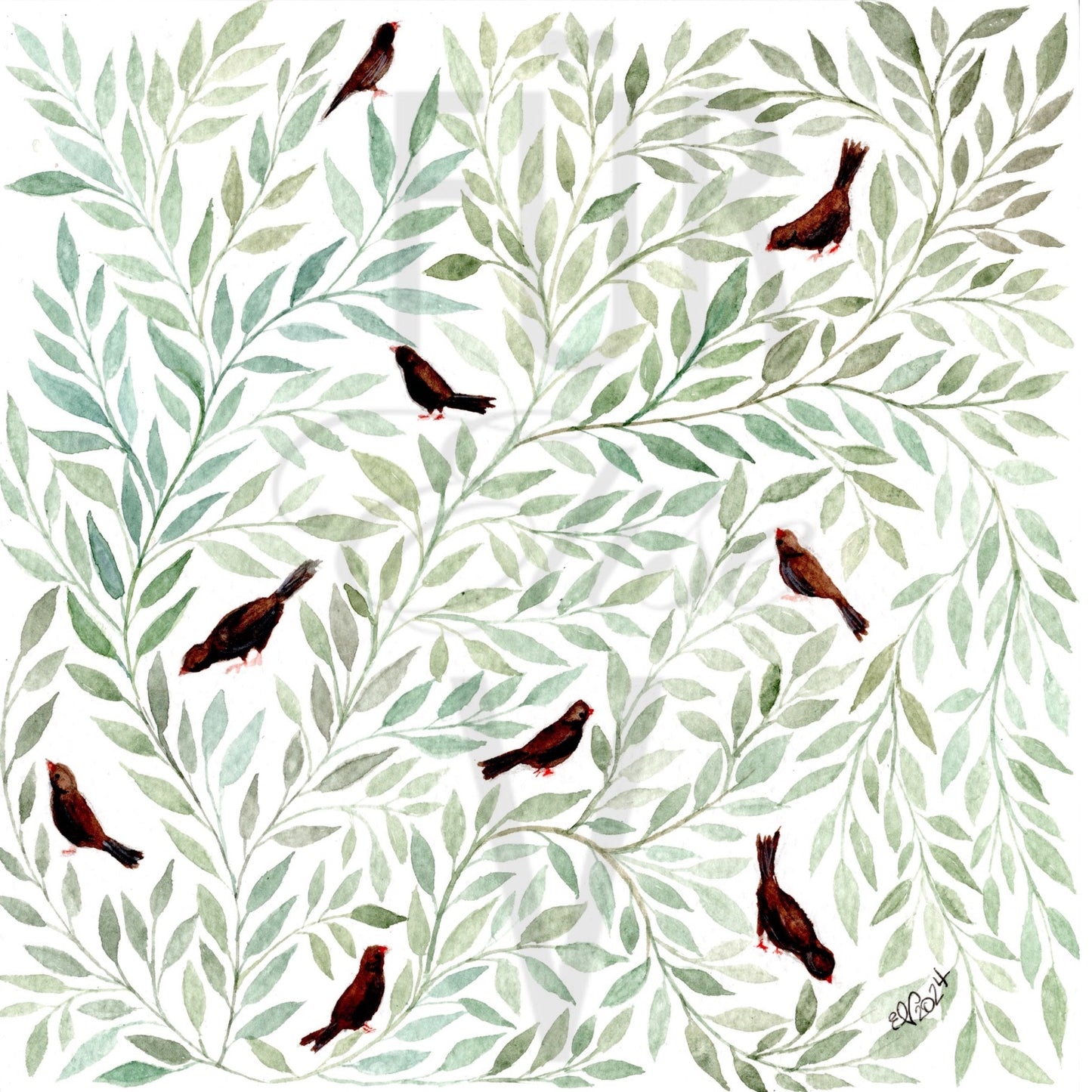 BIRDS & LEAVES DECOR