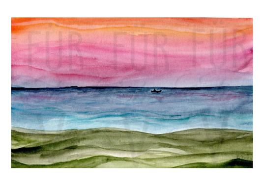 CANOE AT SUNSET