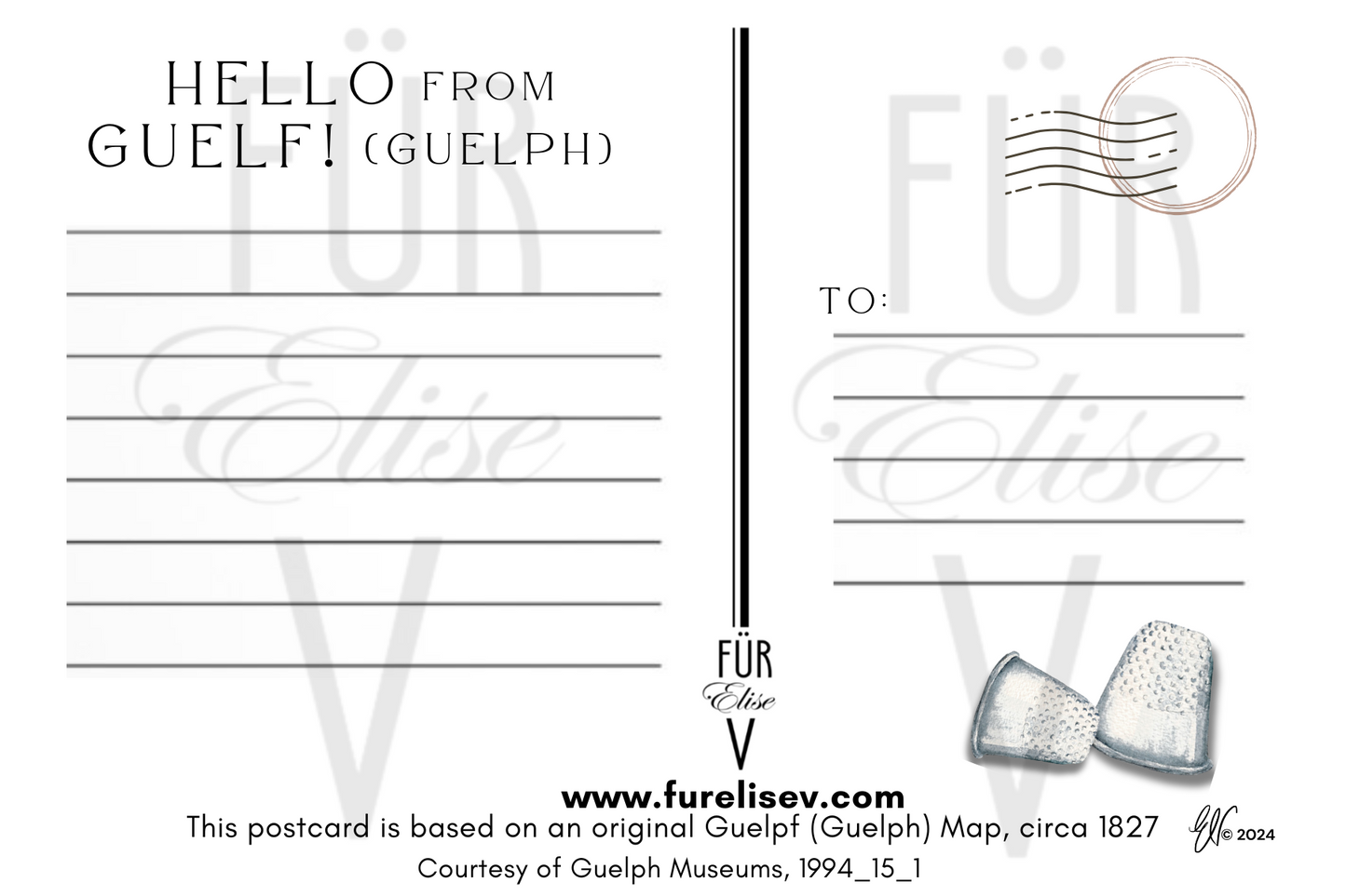 "GUELF" HUMMINGBIRD ~ POSTCARD