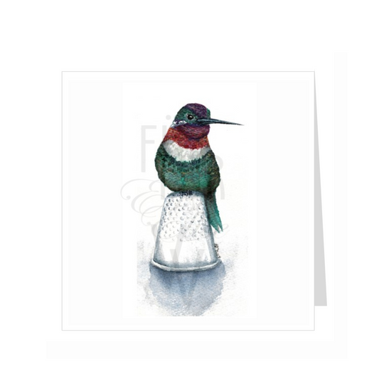 HUMMINGBIRD ON A THIMBLE