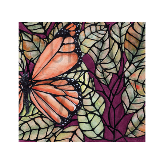 MONARCH ON PURPLE