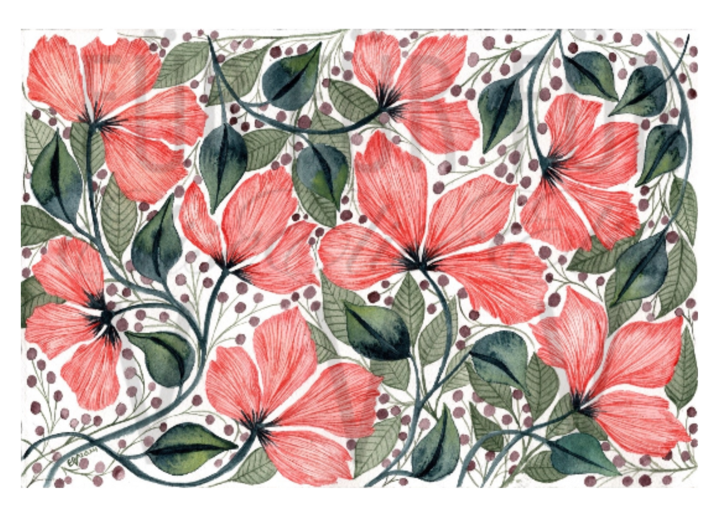 PEACH FLORAL DECOR
