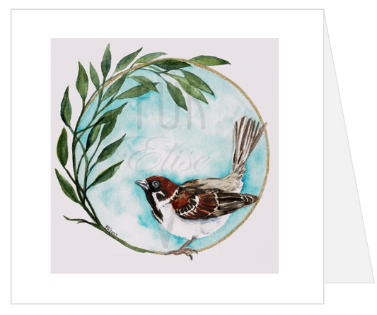 PERCHED SPARROW