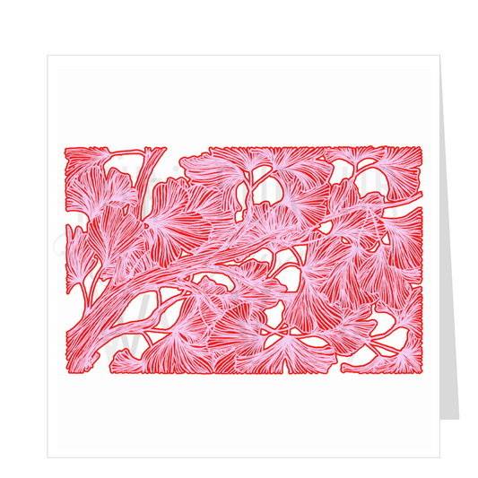RED & PINK GINKGO
