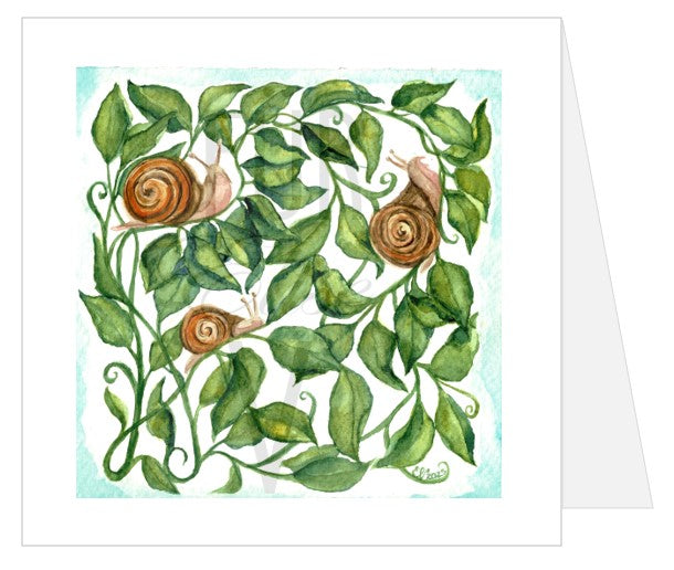 SNAIL TRIO ON VINES