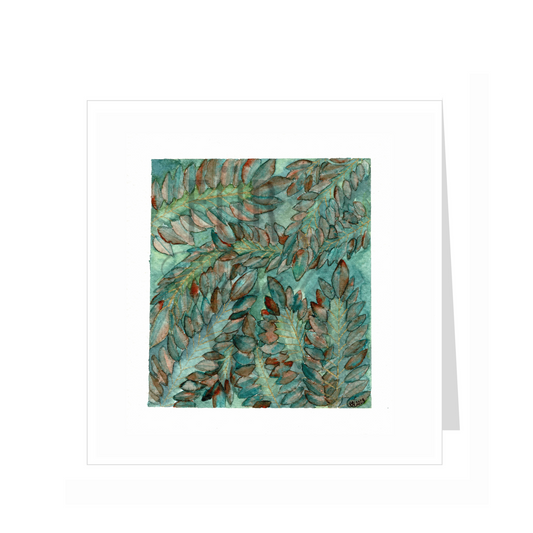 TURQUOISE BURNT LEAVES