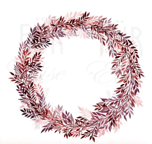 WREATH IN BURGUNDY & PURPLE
